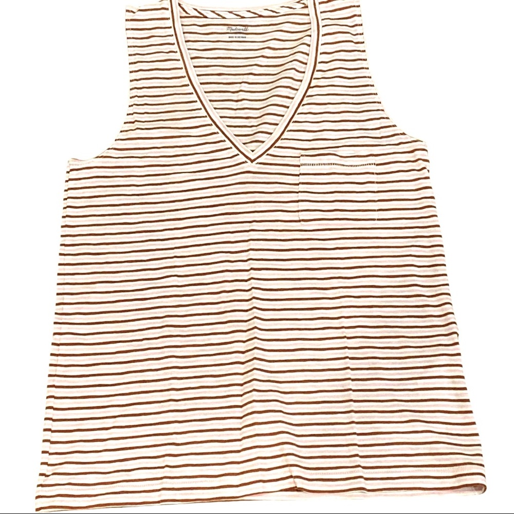 NWOT Madewell Striped Cotton Tank Top